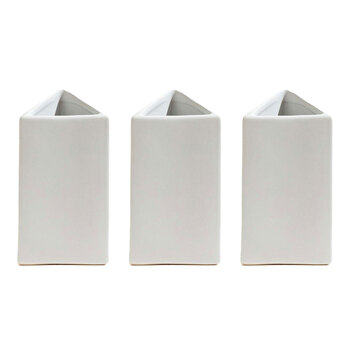 3PK Ben David Trio Flower Vase Tall White Home/Lounge Decor