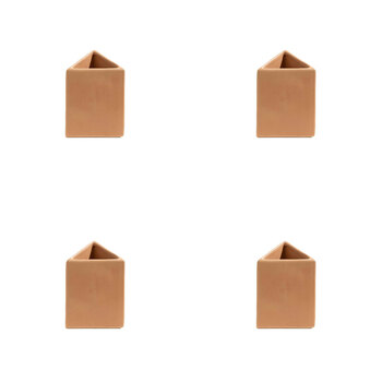 4PK Ben David Trio Flower Vase Small Cream of Peach  Home/Lounge Decor