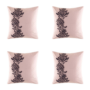 4PK Kas Australia Dalby Euro Throw Pillowcase 65x65cm - Blush
