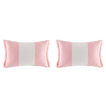 2PK Kas Australia Ashton Filled Cushion Decor Rectangular 35x55cm - Pink