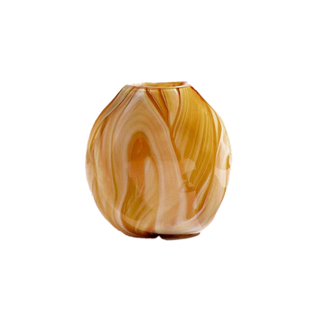 Ben David Malibu Flower Vase Round Honey Decorative Home Shelf Decor