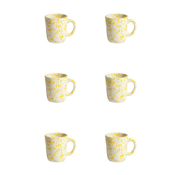 6PK Ben David Rage Stoneware Coffee Mug 400ml Drinkware - Yellow