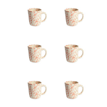 6PK Ben David Rage Stoneware Coffee Mug 400ml Drinkware - Coral
