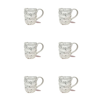 6PK Ben David Wild Stoneware Coffee Mug 500ml Drinkware - White