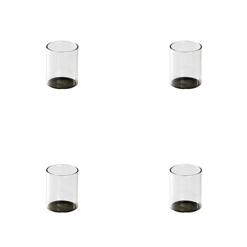 4PK Ben David Eden Glass Tumbler Drinkware One Size - Charcoal