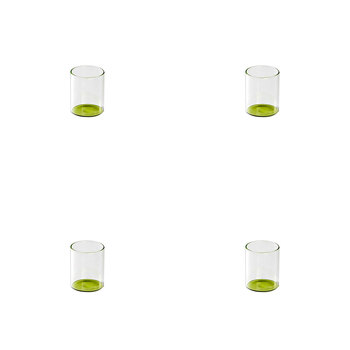 4PK Ben David Eden Glass Tumbler Drinkware One Size - Lime