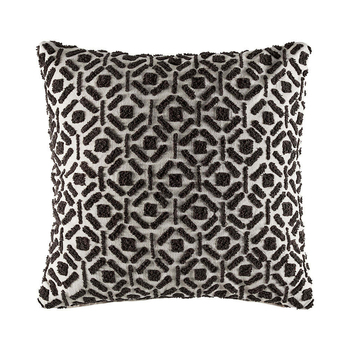 Kas Australia Kinhasa Filled Cushion Decor Square 50x50cm - Charcoal
