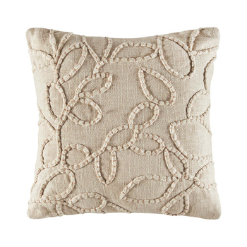 Kas Australia Hampstead Filled Cushion Decor Square 50x50cm - Natural