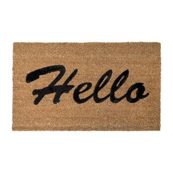J. Elliot PVC Backed Coir Printed Door Mat 45x75cm Hello