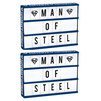 2PK DC Comics Superman Light Up Box w/ Letters