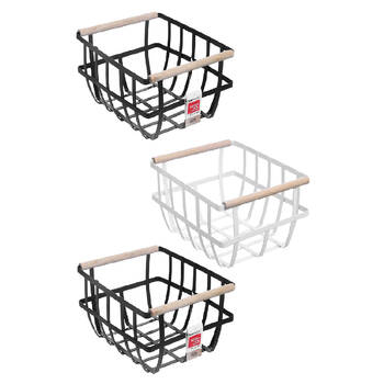 3PK Boxsweden Toska Metal Basket 25.5X22X16cm Assorted