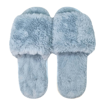J. Elliot Holly Faux Fur Slip-On House Slippers/Slides S-M/EU 37 Blue