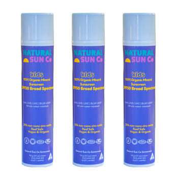 3PK Natural Sun Co Sunscreen Organic Kids Mineral SPF50