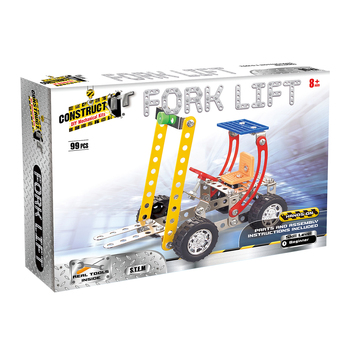 99pc Construct IT DIY Forklift Toy w/ Tools Kit Kids 8y+