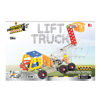 120pc Construct IT DIY Lift Truck Toy w/ Tools Kit Kids 8y+