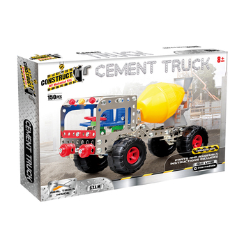 150pc Construct IT DIY Cement Truck Toy w/ Tools Kit Kids 8y+