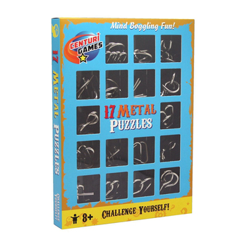 17pc Centauri Games Metal Puzzle Solving/Brain Teaser Toy Kids 8y+