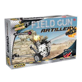 314pc Construct IT Platinum-X Military Gun Artillery Toy w/Tool Kit Kids 8+