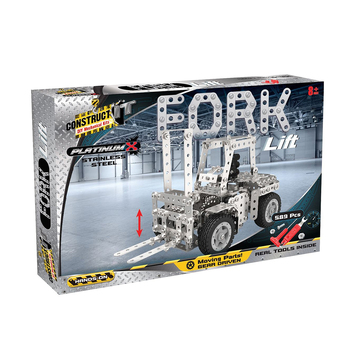 589pc Construct IT Platinum-X DIY Fork Lift Toy w/ Tools Kit Kids 8y+