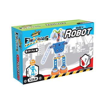 59pcs Construct IT Flexibles DIY Robot Toy w/ Tools Kit Kids 4y+