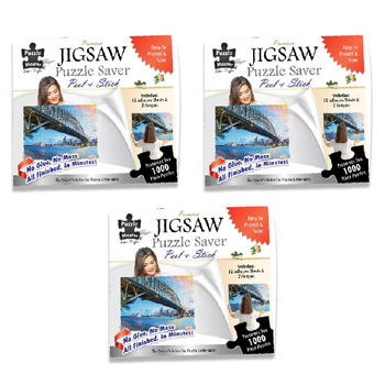 3x 14pc Puzzle Master Adhesive Sheets/Hangers Jigsaw Puzzle Saver Set
