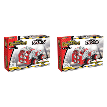 2x 93pc Construct IT Constructables DIY Goods Truck Toy Set w/Tool Kids 6+ Red