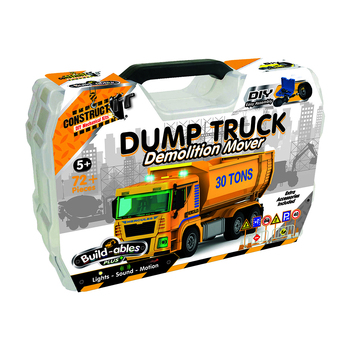 72pc Construct IT Buildables Dump Truck DIY Toy Set w/ Case Kids 5+