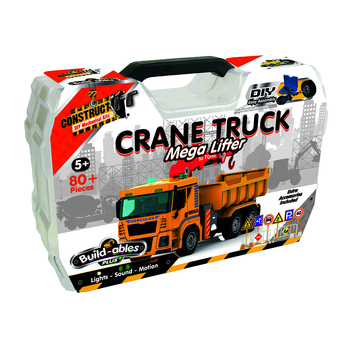 80pc Construct IT Buildables Crane Truck DIY Toy Set w/ Case Kids 5+