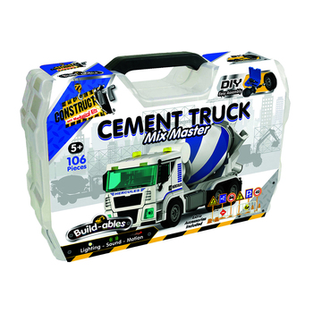106pc Construct IT Buildables Cement Truck DIY Toy Set w/ Case Kids 5+