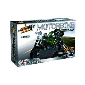 139pc Construct IT DIY Motorbike & Side Car Toy w/ Tools Kit Kids 8y+