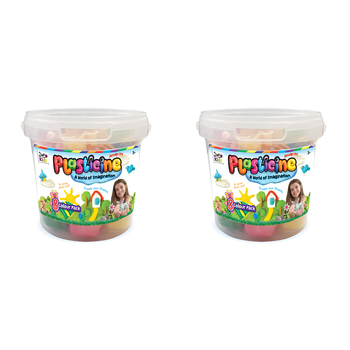 2PK 8PK Craft For Kids Plasticine 8-Colour 600g Clay Fun Rub/Bucket 3y+