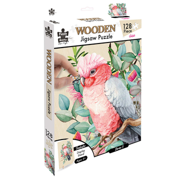 128pc Puzzle Master Kids Wooden Jigsaw Puzzle Series 4 - Galah 12y+
