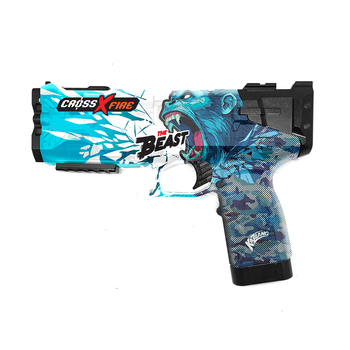 4pc Kazaang Cross Fire The Beast Water Gun/Charger/Cartridge Set Kids 8+