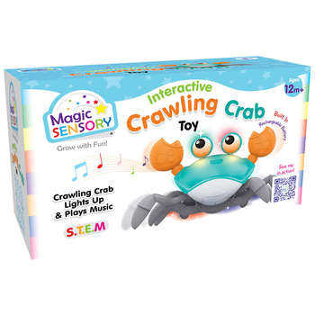 Magic Sensory Interactive Crab Crawler Baby/Infant Toy - Blue 18m+