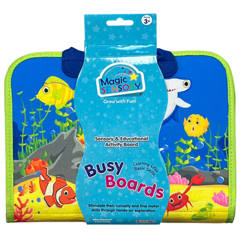 Magic Sensory Busy Board Kids/Toddler Activity Toy - Blue 18m+
