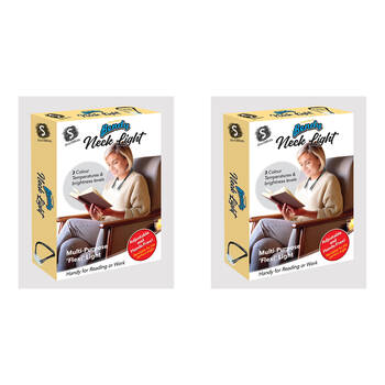 2PK Scribbles Stationery LED USB Bendy Bedtime Reading Necklight Black 5y+