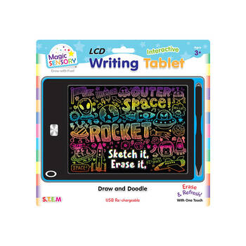 Magic Sensory 8.5" Interactive LCD Writing Tablet Blue Star Kids/Children 3y+