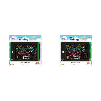 2PK Magic Sensory 8.5" Interactive LCD Writing Tablet Green Dino Children 3y+