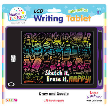 Magic Sensory 8.5" Interactive LCD Writing Tablet Purple Art Children 3y+