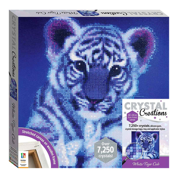 Art Maker Crystal Craft Canvas: White Tiger Cub Craft Activity Kit 
