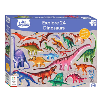 100pc Junior Jigsaw Jigsaw Puzzle Explore 24: Dinosaurs 4y+