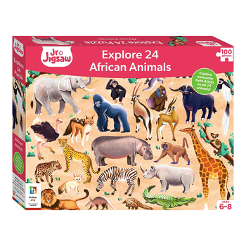 100pc Junior Jigsaw Jigsaw Puzzle Explore 24: African Animals 4y+