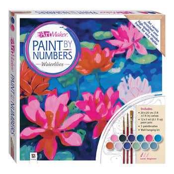 Art Maker Paint by Numbers Canvas Waterlilies Painting Set 14y+