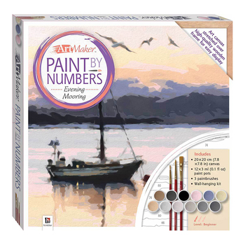 Art Maker Paint by Numbers Canvas Evening Mooring Painting Set 14y+
