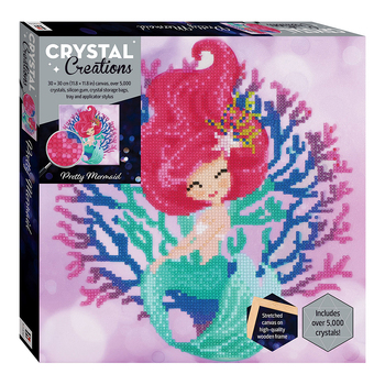 Art Maker Crystal Creations Canvas: Pretty Mermaid Craft Activity Kit 14y+