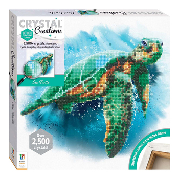 Art Maker Crystal Creations Canvas: Sea Turtle Craft Activity Kit 14y+