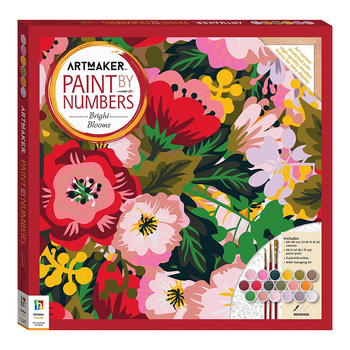 Art Maker Paint by Numbers Bright Blooms Painting Set 