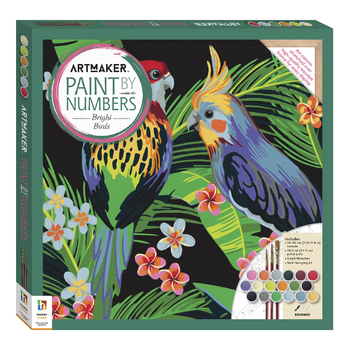 Art Maker Paint by Numbers Bright Birds Painting Set 