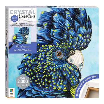 Art Maker Crystal Creations Canvas: Blue Cockatoo Craft Activity Kit 14y+