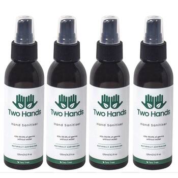 4PK Two Hands 125ml Hand Sanitiser Mist Spray